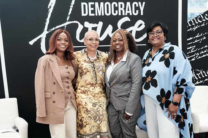 President & CEO Melanie Campbell served as a speaker on "The Role Black Women Have Played in Saving our Democracy" panel. Also picked, Brittany Pacnett Cunningham, Janiece Evans Paige, and Latosha Brown 